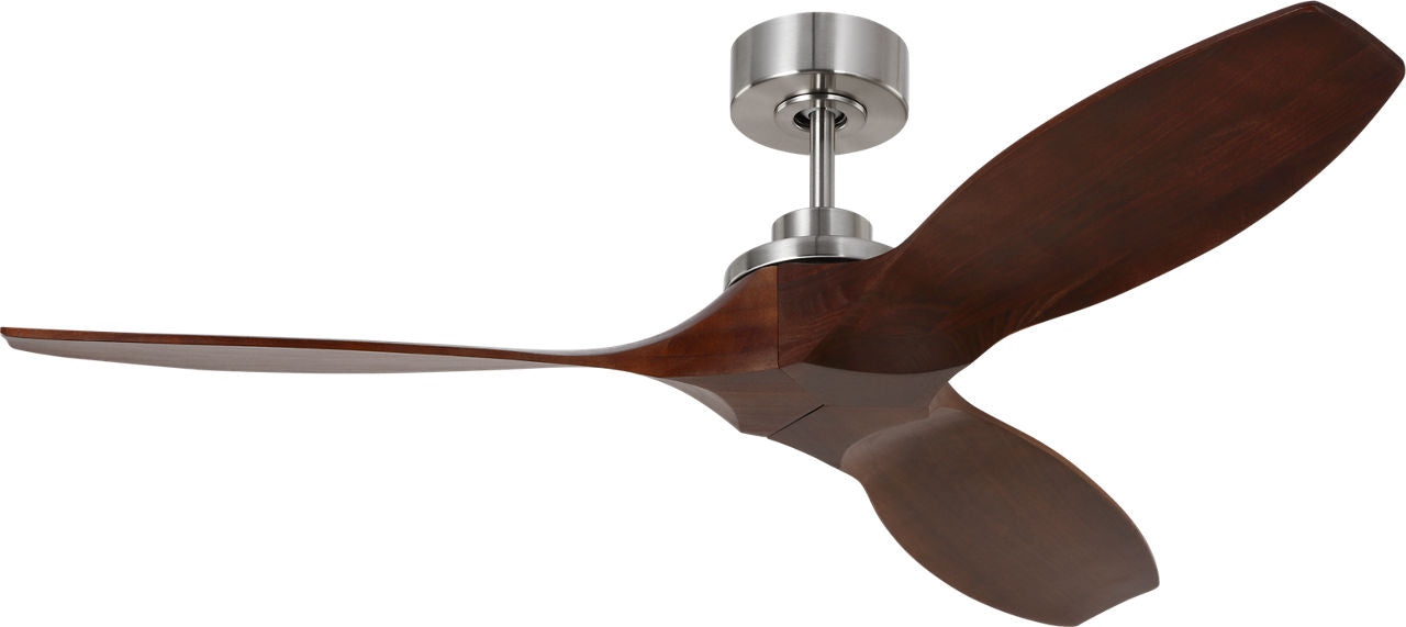 Collins Smart 52 Ceiling Fan | Brushed Steel | Dark Walnut Blades