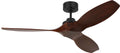 Collins Smart 52 Ceiling Fan | Midnight Black | Dark Walnut Blades