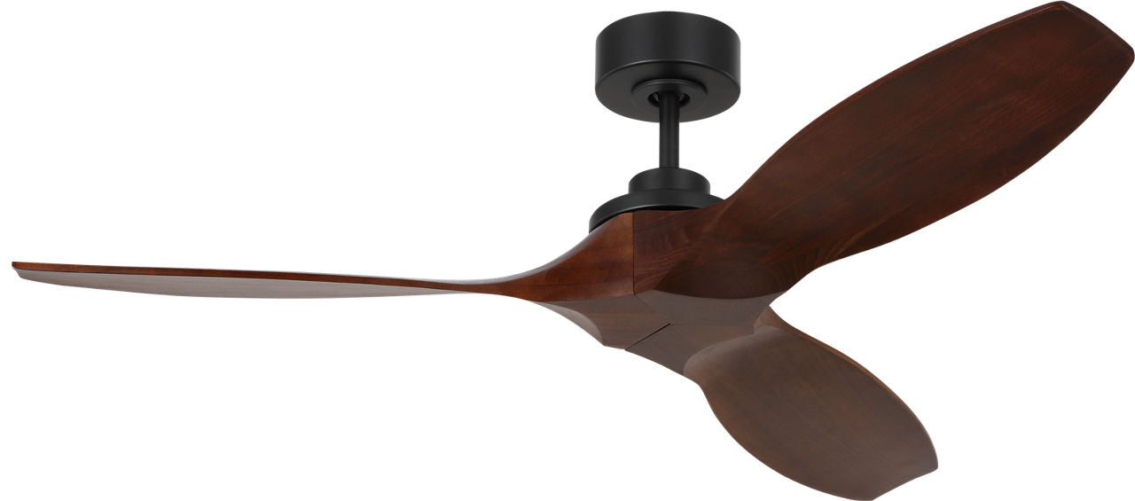 Collins Smart 52 Ceiling Fan | Midnight Black | Dark Walnut Blades