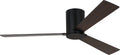 Rozzen 52 Hugger Ceiling Fan | Midnight Black | Midnight Black / American Walnut Reversible Blades