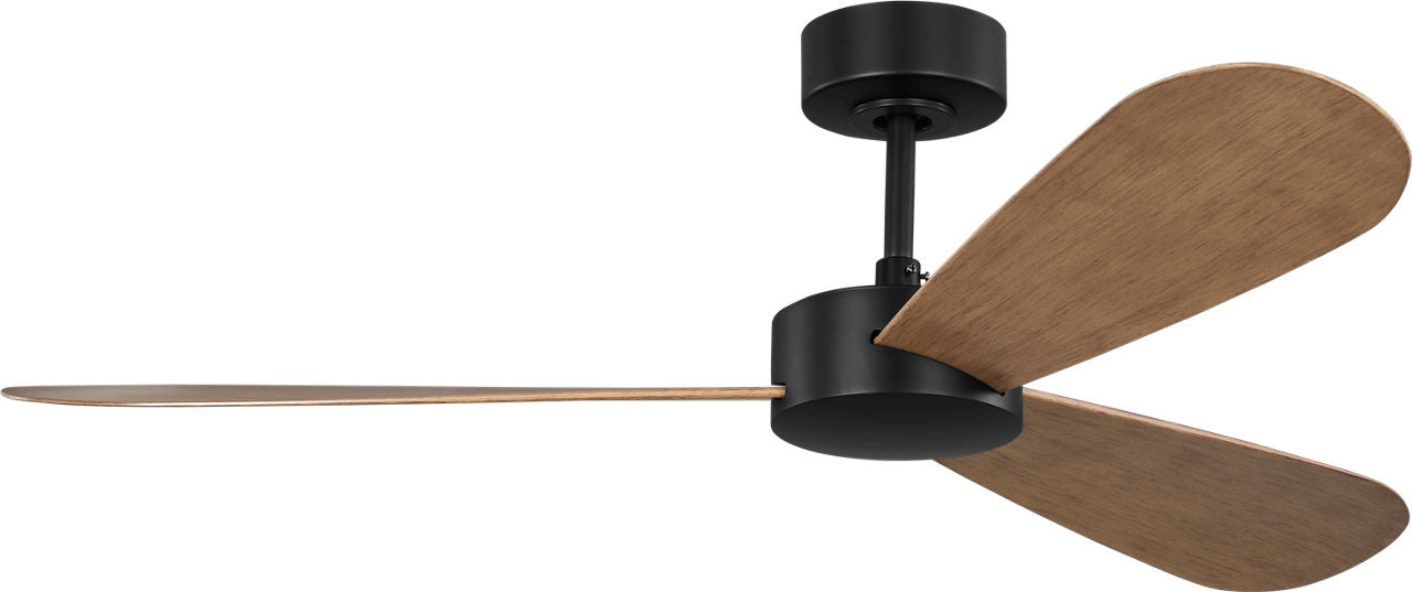 Paddle Smart 52 Ceiling Fan | Oak Blades Midnight Black