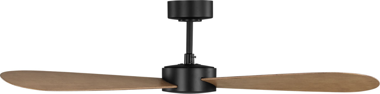 Paddle Smart 52 Ceiling Fan | Oak Blades Midnight Black