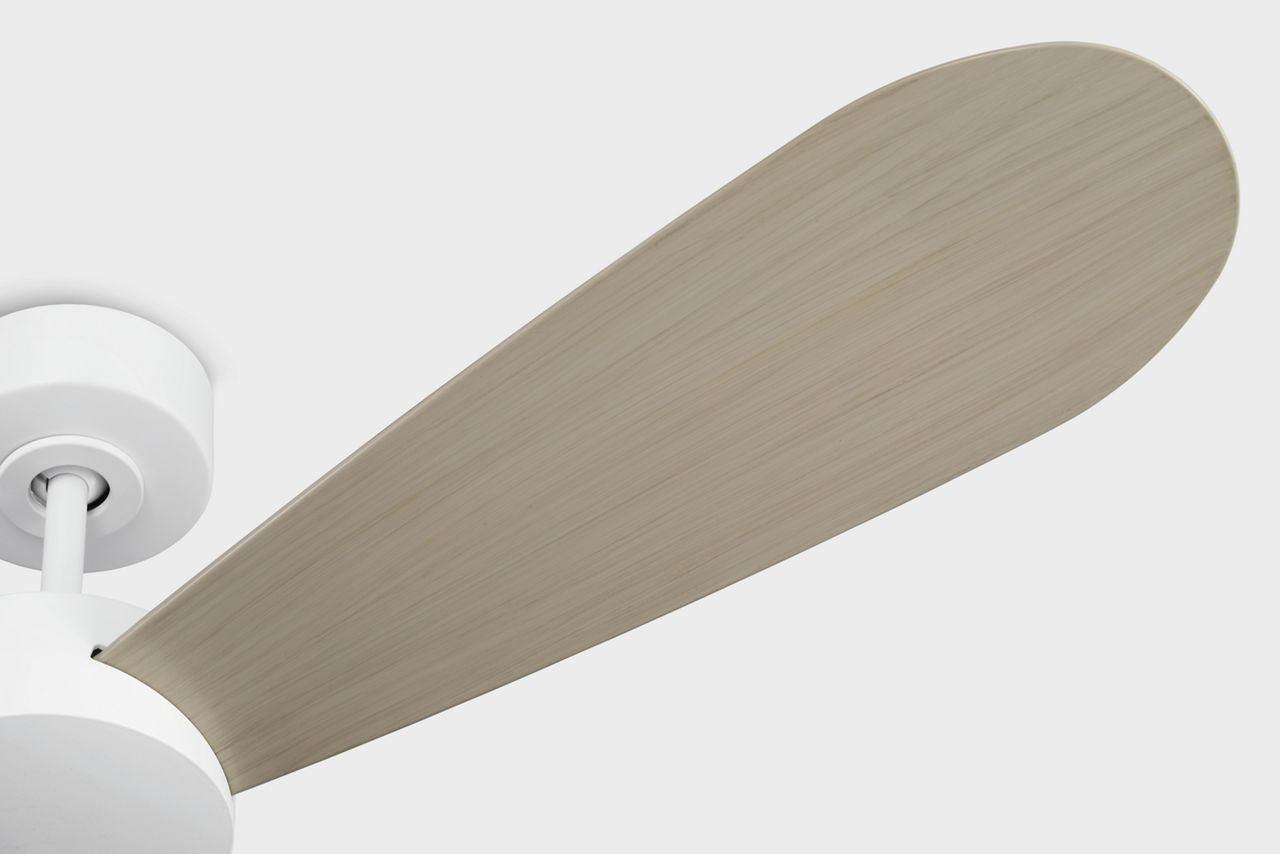 Paddle Smart 52 Ceiling Fan | White Cerused Oak Blades Matte White