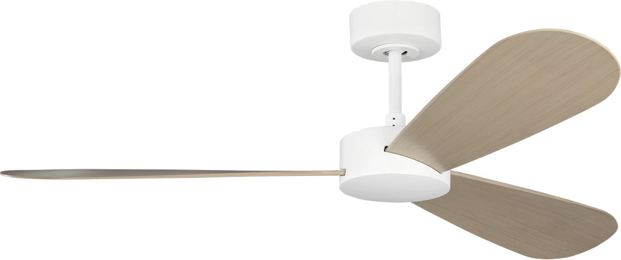 Paddle Smart 52 Ceiling Fan | White Cerused Oak Blades Matte White