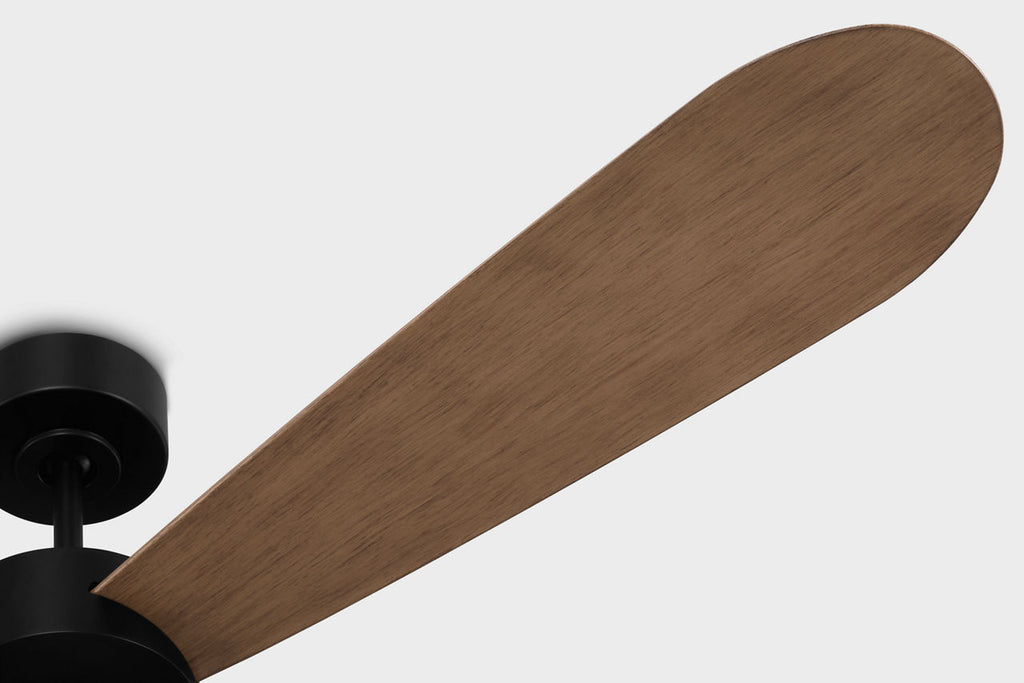 Paddle Smart 60 Ceiling Fan | Oak Blades Midnight Black