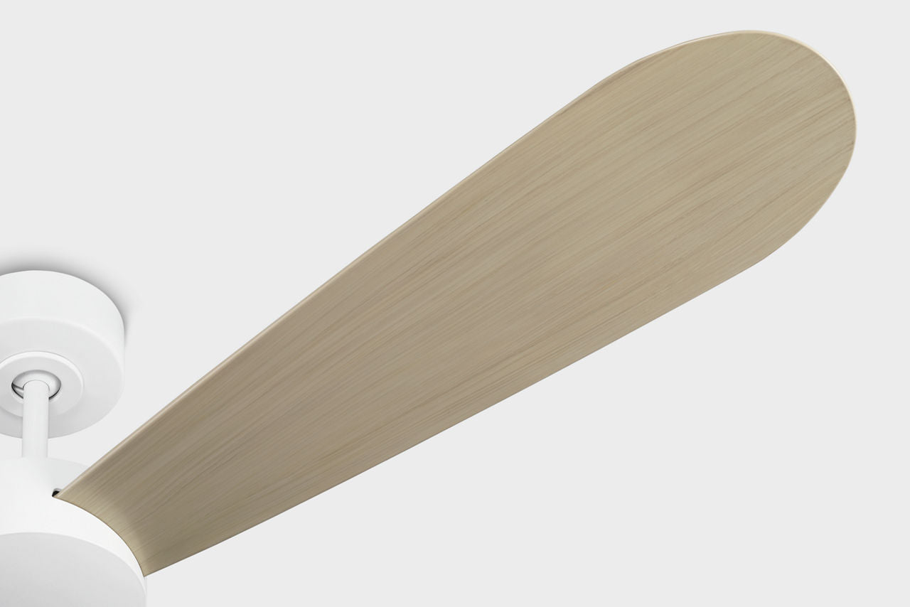 Paddle Smart 60 Ceiling Fan | White Cerused Oak Blades Matte White