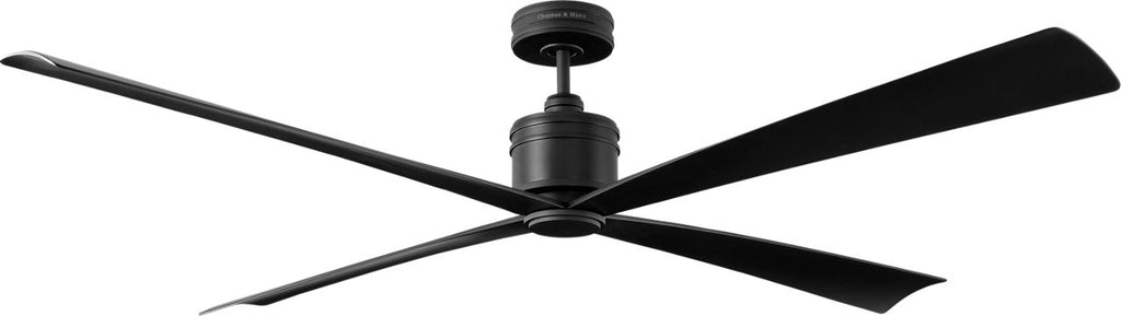 Launceton 72 Ceiling Fan | Matte Black | Matte Black Blades Midnight Black