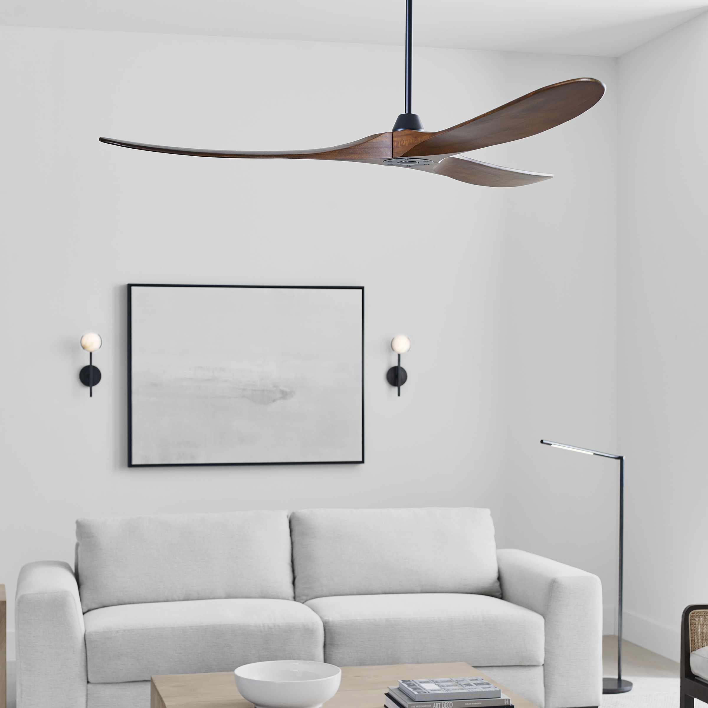 Maverick 70 Ceiling Fan | Dark Walnut Blades Matte Black
