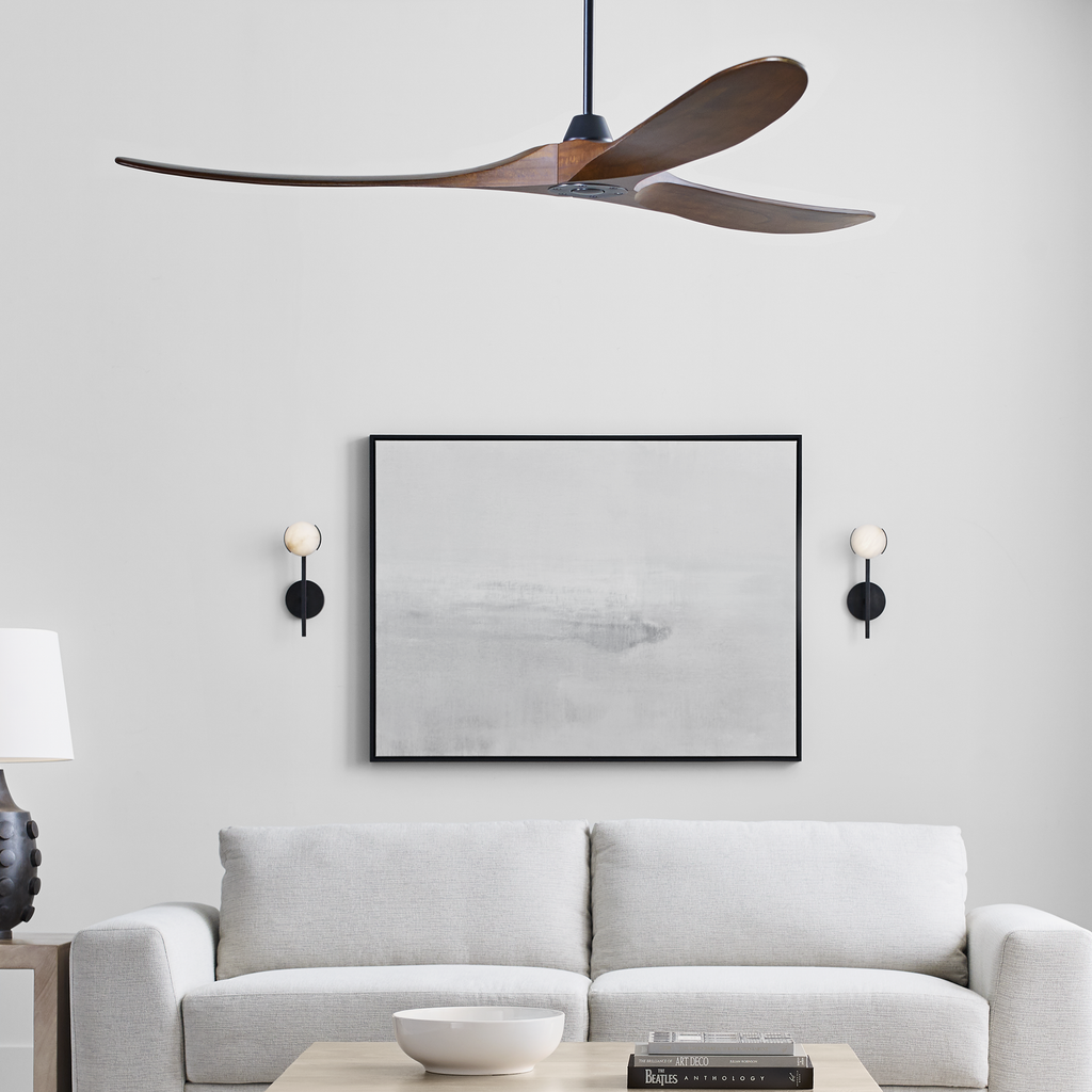 Maverick 70 Ceiling Fan | Dark Walnut Blades Matte Black