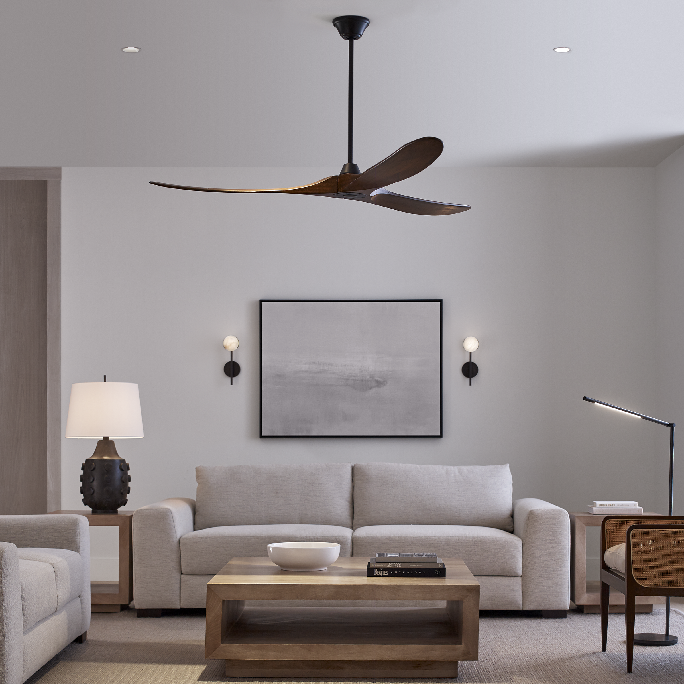 Maverick 70 Ceiling Fan | Dark Walnut Blades Matte Black