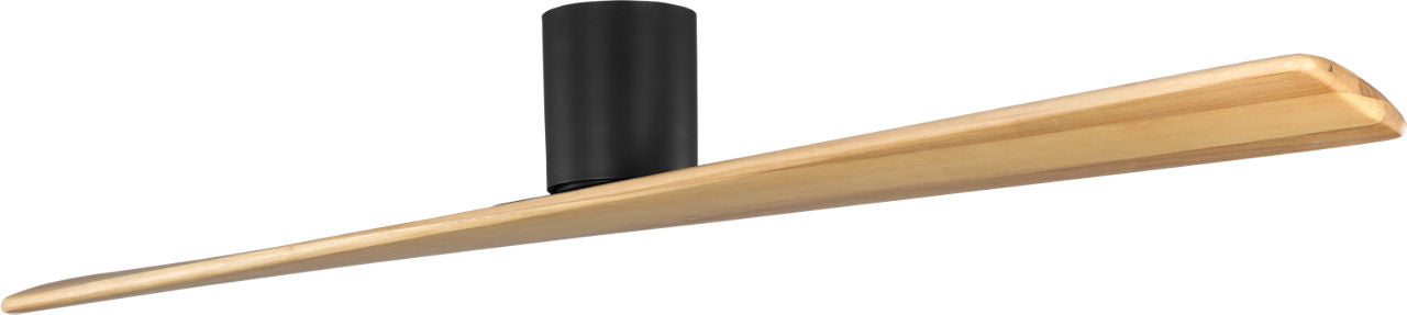 Plank Smart 72 Hugger Ceiling Fan | Midnight Black | Natural Honey Blades