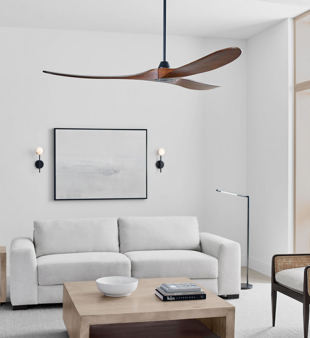 Maverick 70 Ceiling Fan | Dark Walnut Blades Matte Black