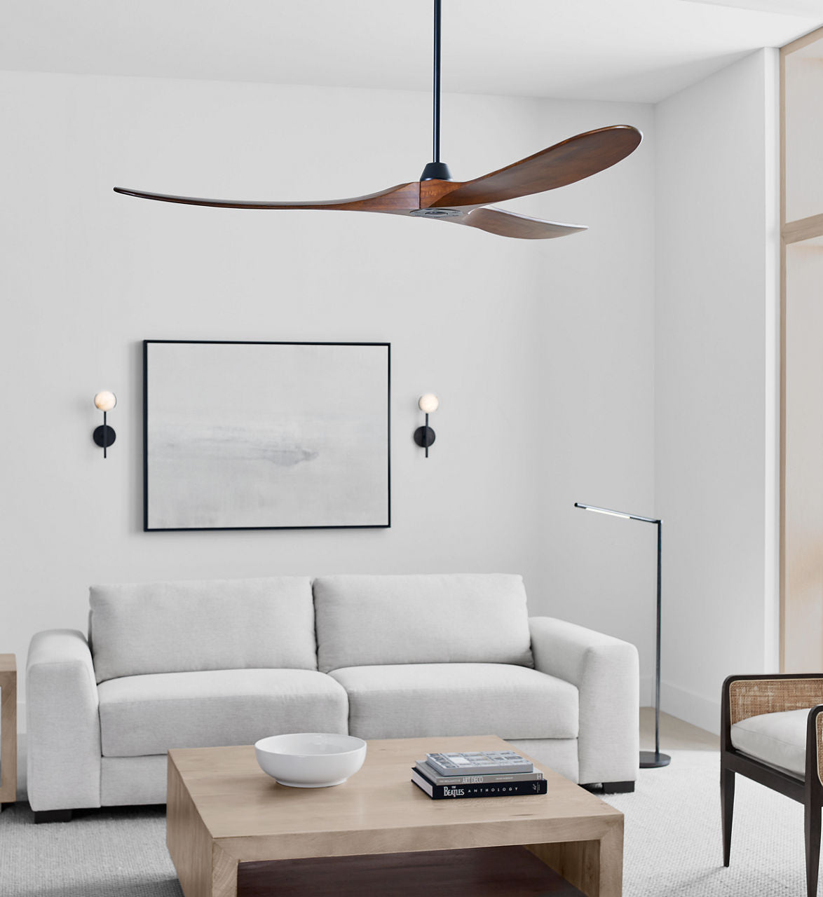 Maverick 70 Ceiling Fan | Dark Walnut Blades Matte Black