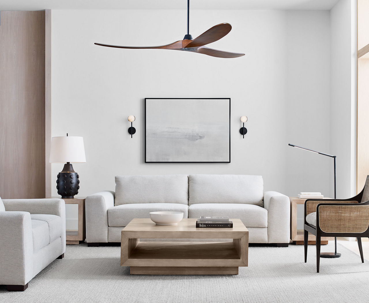 Maverick 70 Ceiling Fan | Dark Walnut Blades Matte Black