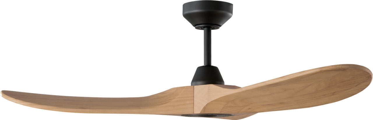 Maverick Smart 44 Ceiling Fan | Midnight Black | Natural Honey Blades