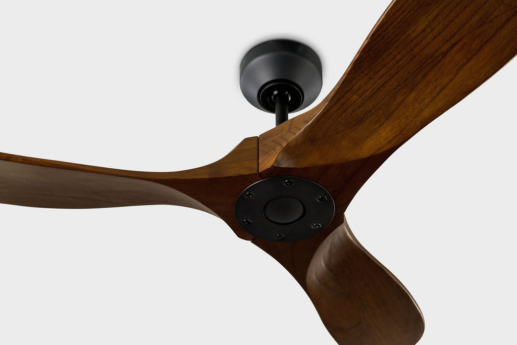 Maverick Smart 44 Ceiling Fan | Midnight Black | Dark Walnut Blades