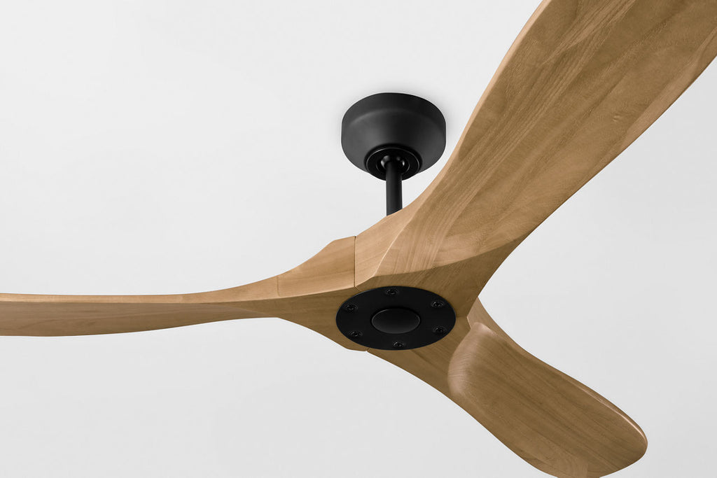 Maverick Smart 52 Ceiling Fan | Matte Black | Naturel Honey Blades Midnight Black
