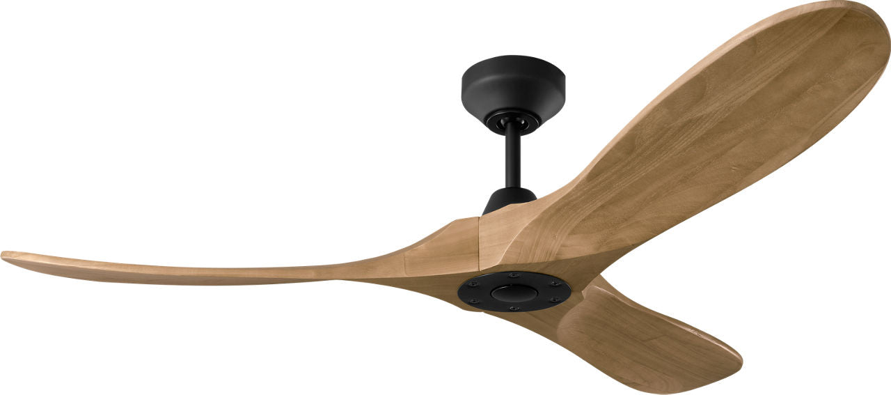 Maverick Smart 52 Ceiling Fan | Matte Black | Naturel Honey Blades Midnight Black