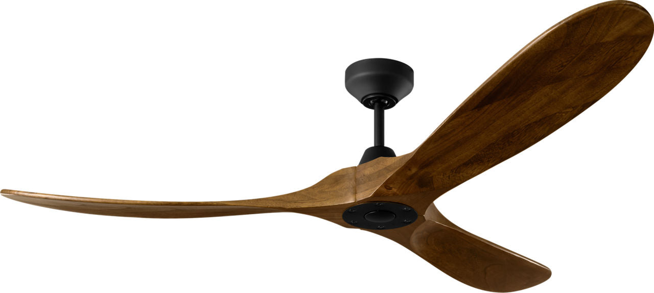 Maverick Smart 60 Ceiling Fan | Midnight Black | Dark Walnut Blades