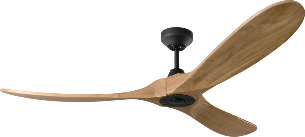 Maverick Smart 60 Ceiling Fan | Midnight Black | Natural Honey Blades