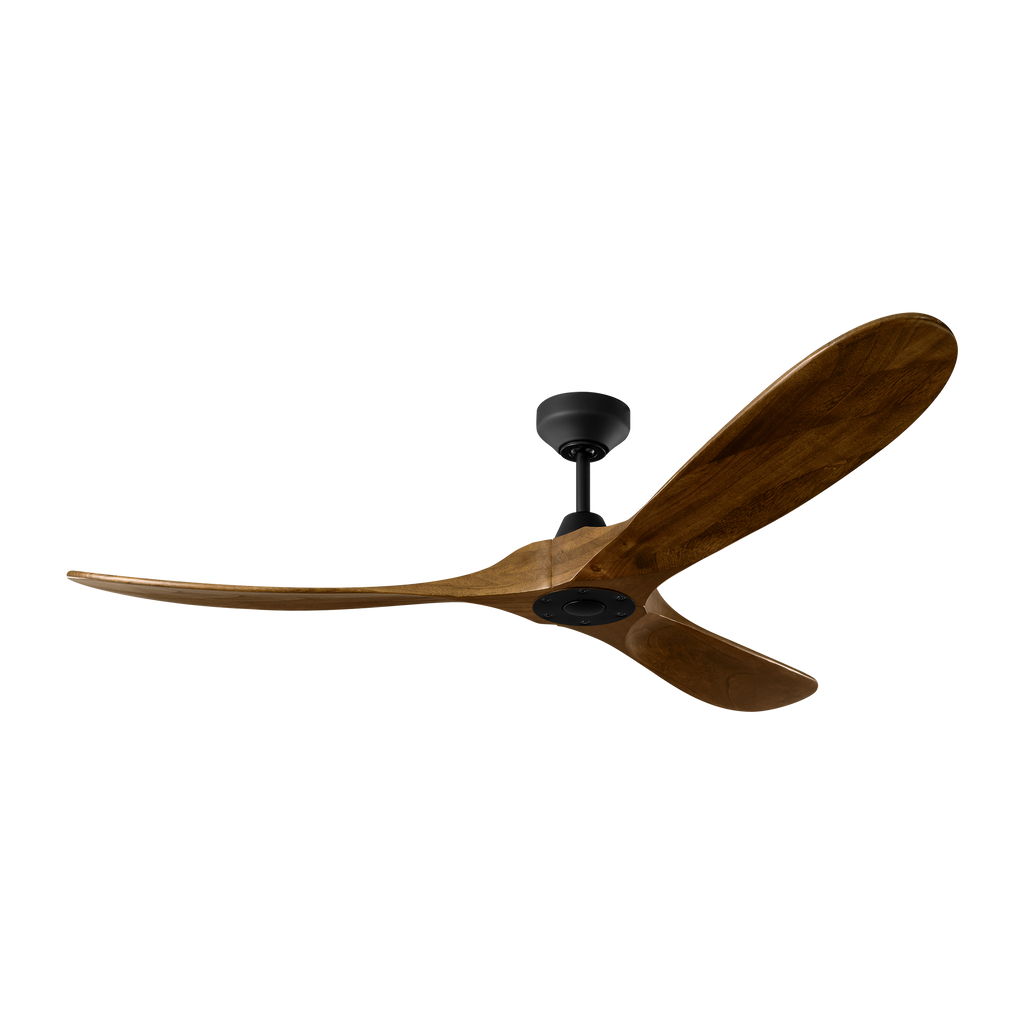 Maverick Smart 60 Ceiling Fan | Midnight Black | Dark Walnut Blades