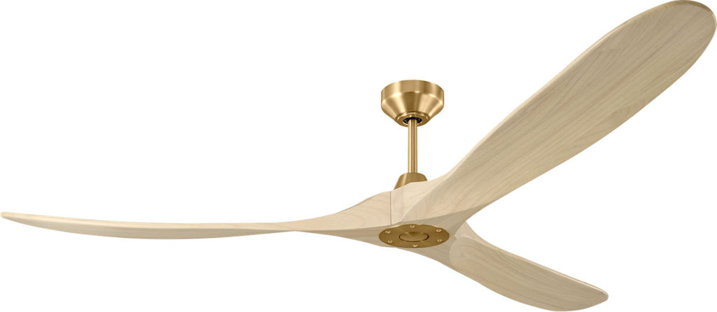 Maverick Smart 70 Ceiling Fan | Burnished Brass | Washed White Oak Blades
