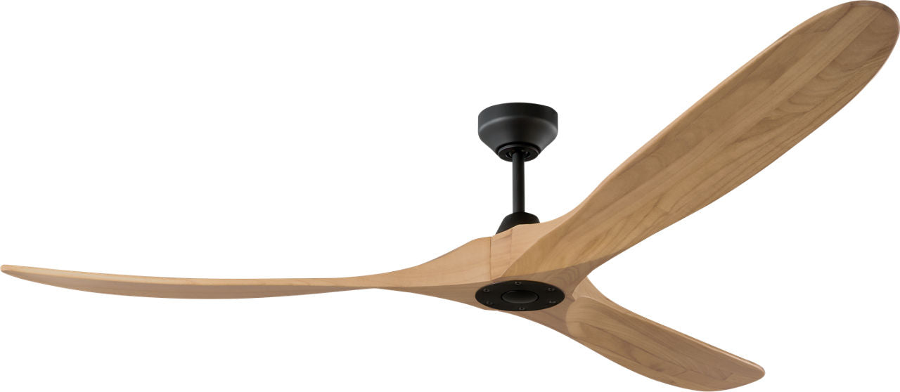 Maverick Smart 70 Ceiling Fan | Midnight Black | Natural Honey Blades