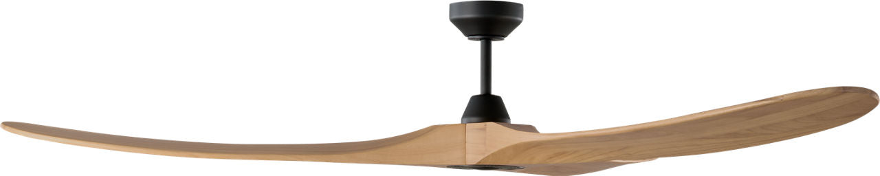Maverick Smart 70 Ceiling Fan | Midnight Black | Natural Honey Blades