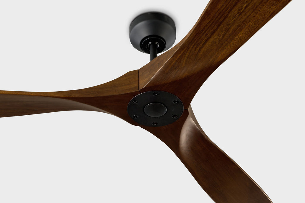 Maverick Smart 70 Ceiling Fan | Midnight Black | Dark Walnut Blades