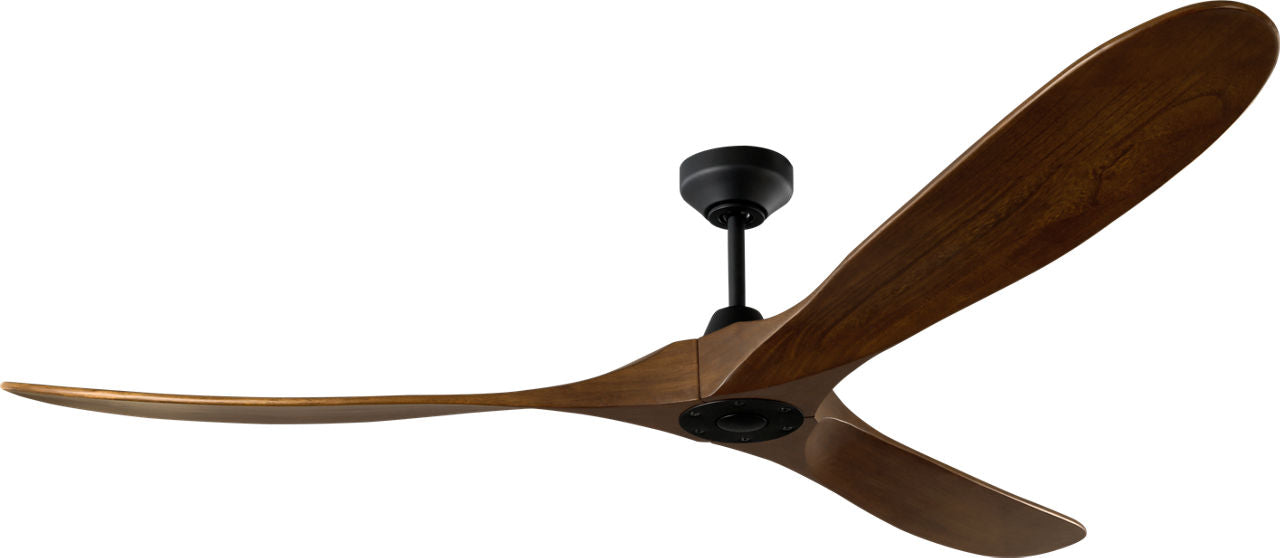 Maverick Smart 70 Ceiling Fan | Midnight Black | Dark Walnut Blades