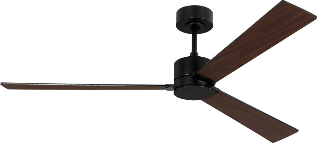 Rozzen Smart 60 Ceiling Fan | Midnight Black | Midnight Black / American Walnut Reversible Blades