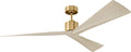 Adler 60 Ceiling Fan | Burnished Brass | Washed White Oak Blades
