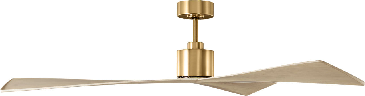 Adler 60 Ceiling Fan | Burnished Brass | Washed White Oak Blades