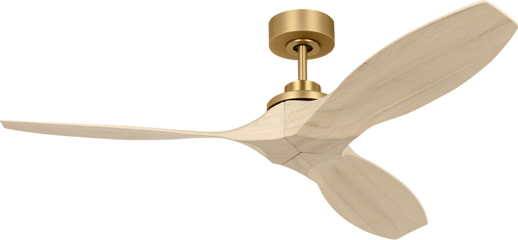 Collins Smart 52 Ceiling Fan | Burnished Brass | Washed White Oak Blades