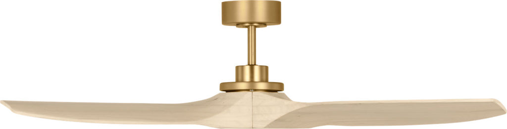 Collins Smart 52 Ceiling Fan | Burnished Brass | Washed White Oak Blades