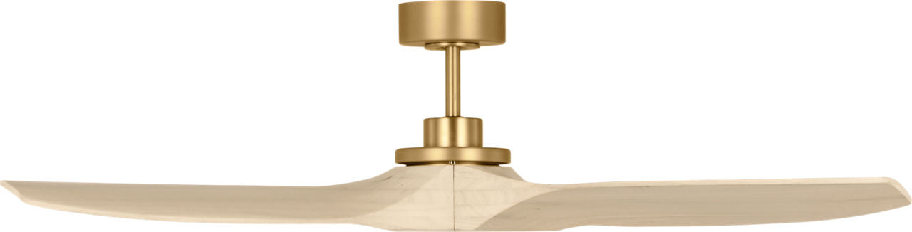 Collins Smart 52 Ceiling Fan | Burnished Brass | Washed White Oak Blades