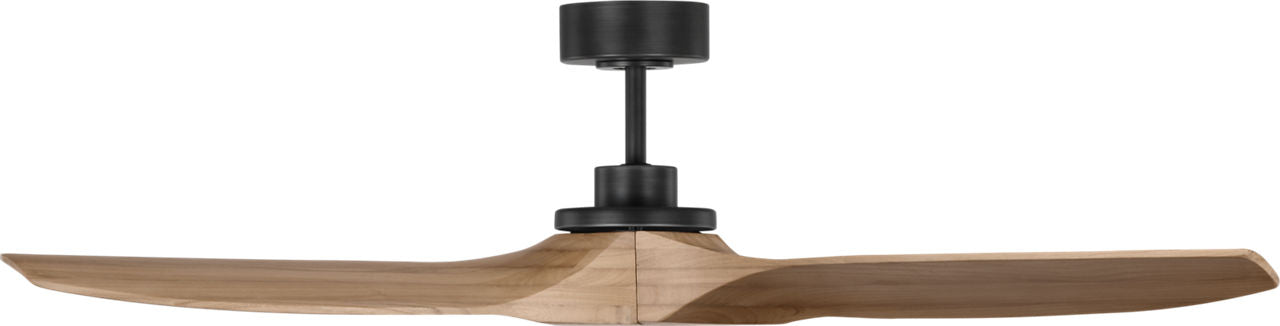 Collins Smart 52 Ceiling Fan | Midnight Black | Natural Honey Blades