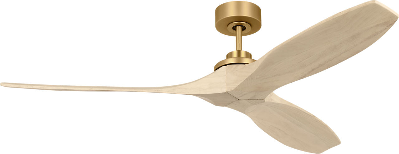 Collins Smart 60 Ceiling Fan | Burnished Brass | Washed White Oak Blades