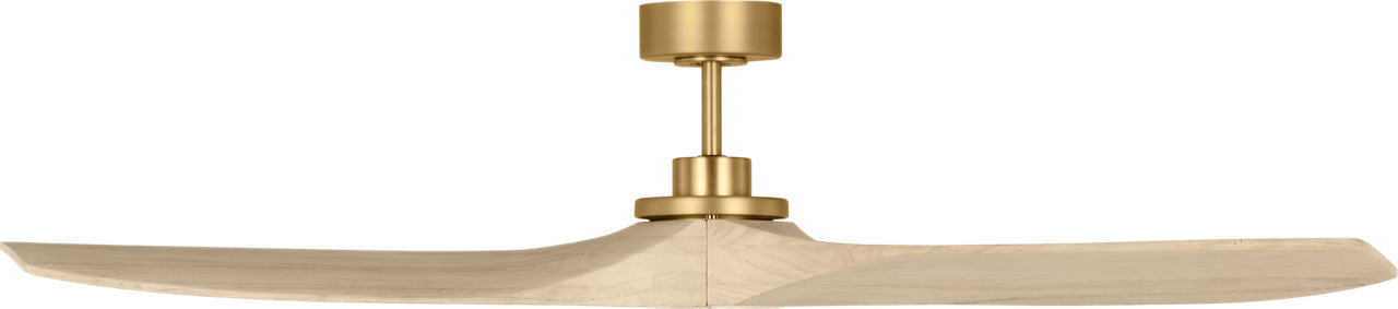 Collins Smart 60 Ceiling Fan | Burnished Brass | Washed White Oak Blades