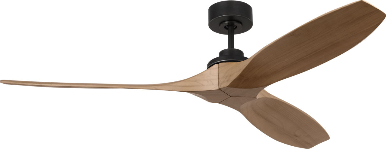 Collins Smart 60 Ceiling Fan | Midnight Black | Natural Honey Blades