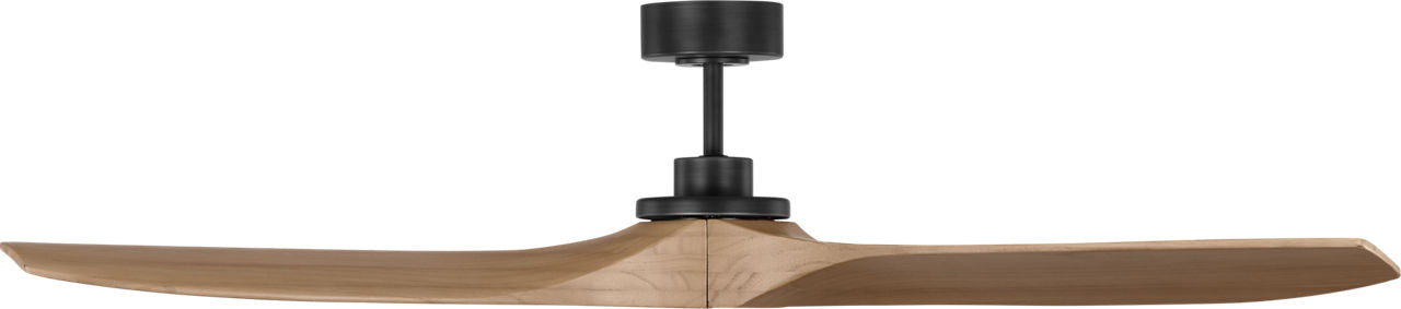 Collins Smart 60 Ceiling Fan | Midnight Black | Natural Honey Blades