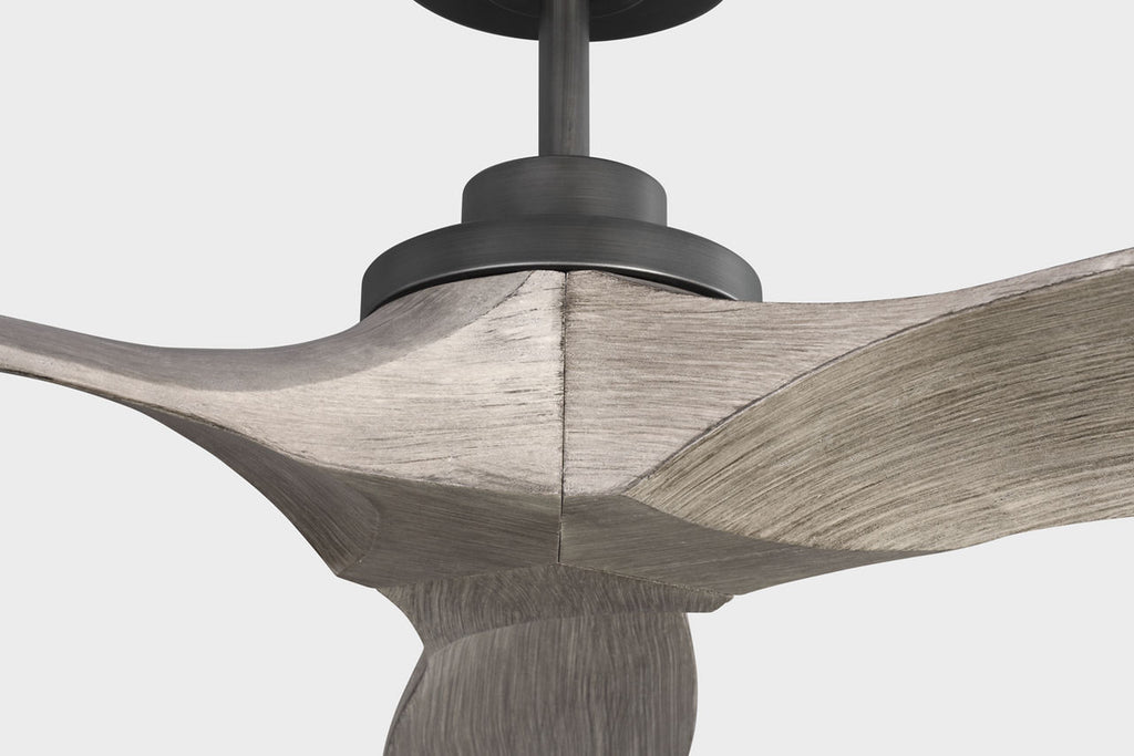 Collins Smart 70 Ceiling Fan | Aged Pewter | Light Grey Weathered Oak Blades