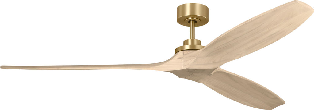 Collins Smart 70 Ceiling Fan | Burnished Brass | Washed White Oak Blades