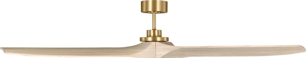 Collins Smart 70 Ceiling Fan | Burnished Brass | Washed White Oak Blades
