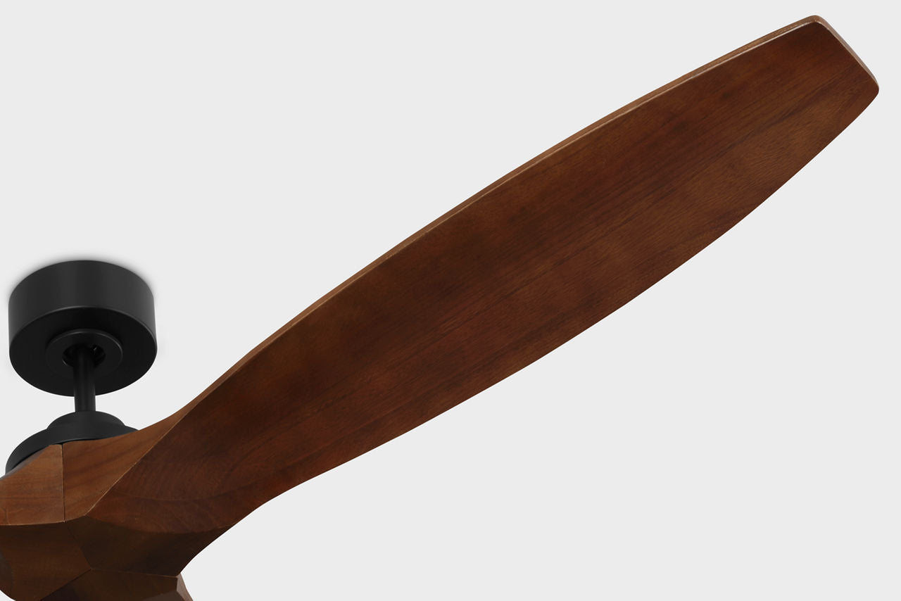 Collins Smart 70 Ceiling Fan | Midnight Black | Dark Walnut Blades