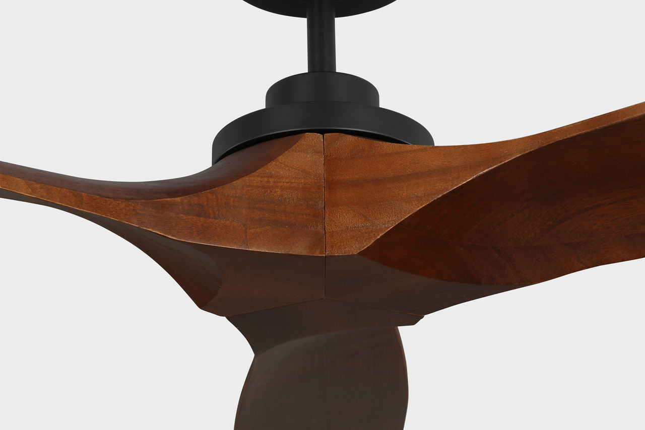 Collins Smart 70 Ceiling Fan | Midnight Black | Dark Walnut Blades