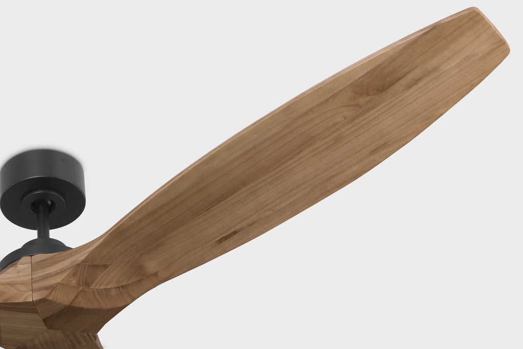 Collins Smart 70 Ceiling Fan | Midnight Black | Natural Honey Blades