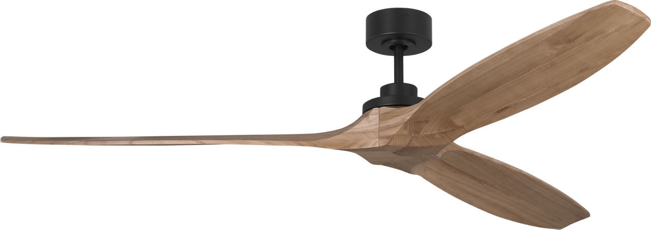 Collins Smart 70 Ceiling Fan | Midnight Black | Natural Honey Blades