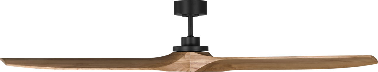 Collins Smart 70 Ceiling Fan | Midnight Black | Natural Honey Blades
