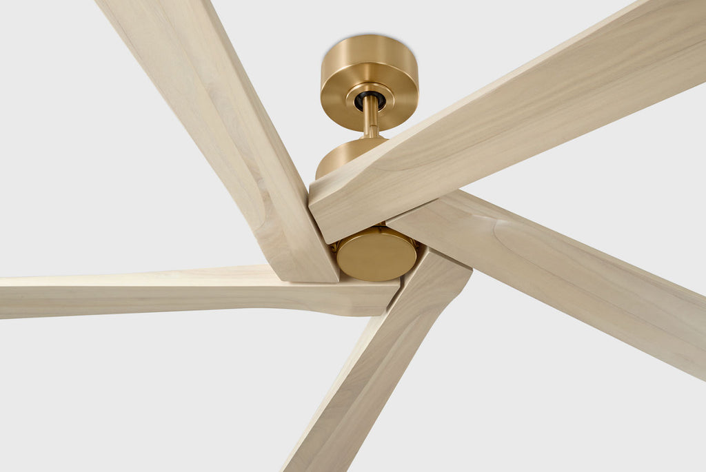 Aspen 56 Ceiling Fan | Burnished Brass | Washed White Oak Blades